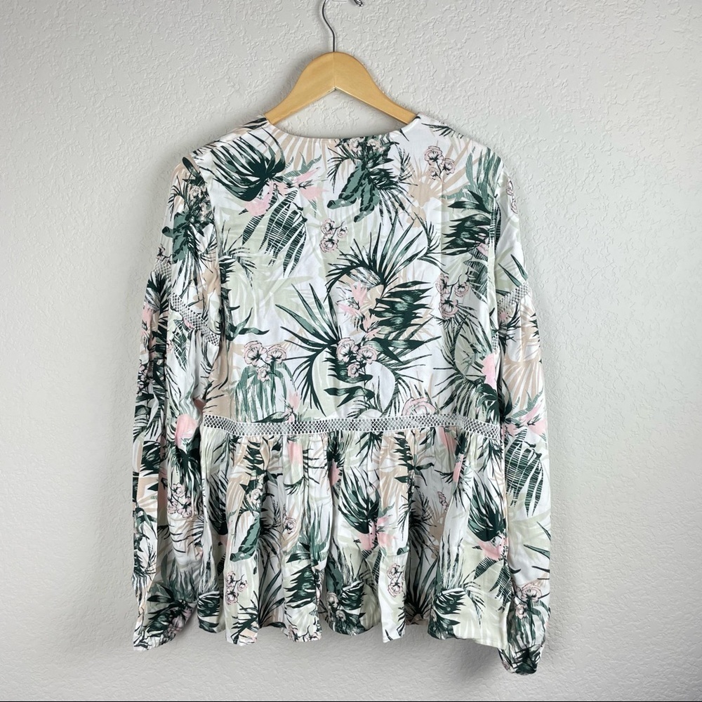 somedays lovin Blouse women’s medium floral tropical coastal roaming - Picture 5 of 8